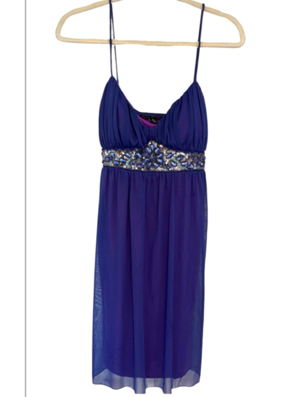 City Studio Fairy Dress Purple Beaded Padded Bra Sz Extra Large